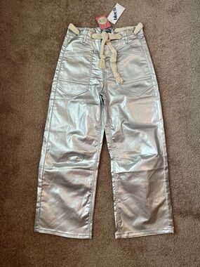 NWT Blue b. Metallic High Rise Nautical Wide Pants